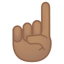 Android Pie; U+261D U+1F3FD; Emoji