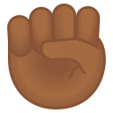 Android Pie; U+270A U+1F3FE; Emoji
