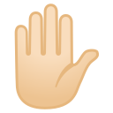 Android Pie; U+270B U+1F3FB; Emoji
