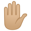 Android Pie; U+270B U+1F3FC; Emoji