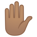 Android Pie; U+270B U+1F3FD; Emoji