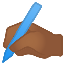 Android Pie; U+270D U+1F3FE; Emoji