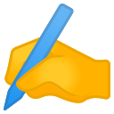 Android Pie; U+270D U+FE0F; Emoji