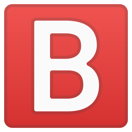 🅱️ B Button (Blood Type) Emoji, B Emoji