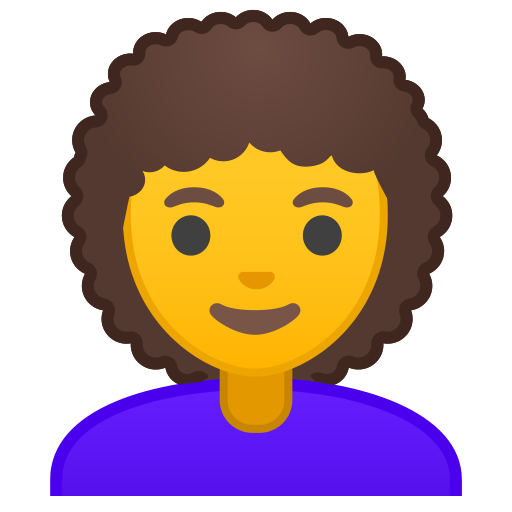 Desenho de Emoji de cabelo encaracolado de pessoa para colorir