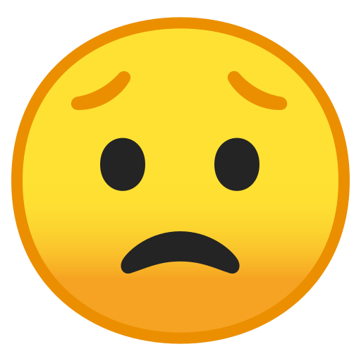Worried Face Emoji (U+1F61F)