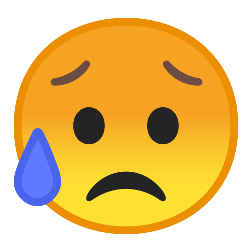 😥 Cara Triste Pero Aliviada Emoji