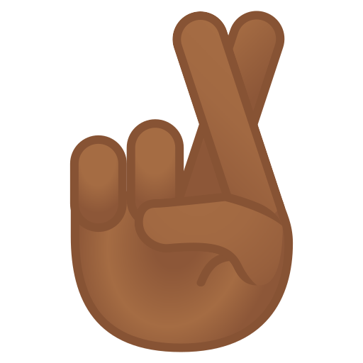 Crossed Fingers Medium Dark Skin Tone Emoji