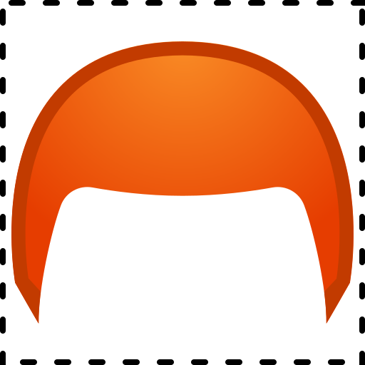 clipart de cheveux orange