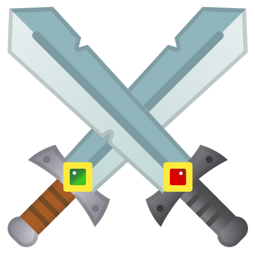 Premium Vector  Crossed swords vector isolated icon. emoji illustration. crossed  swords vector emoticon