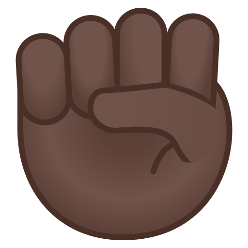 🏿 Raised Fist: Dark Skin Tone Emoji