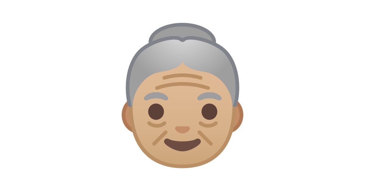👵🏼 Anciana: Tono De Piel Claro Medio Emoji