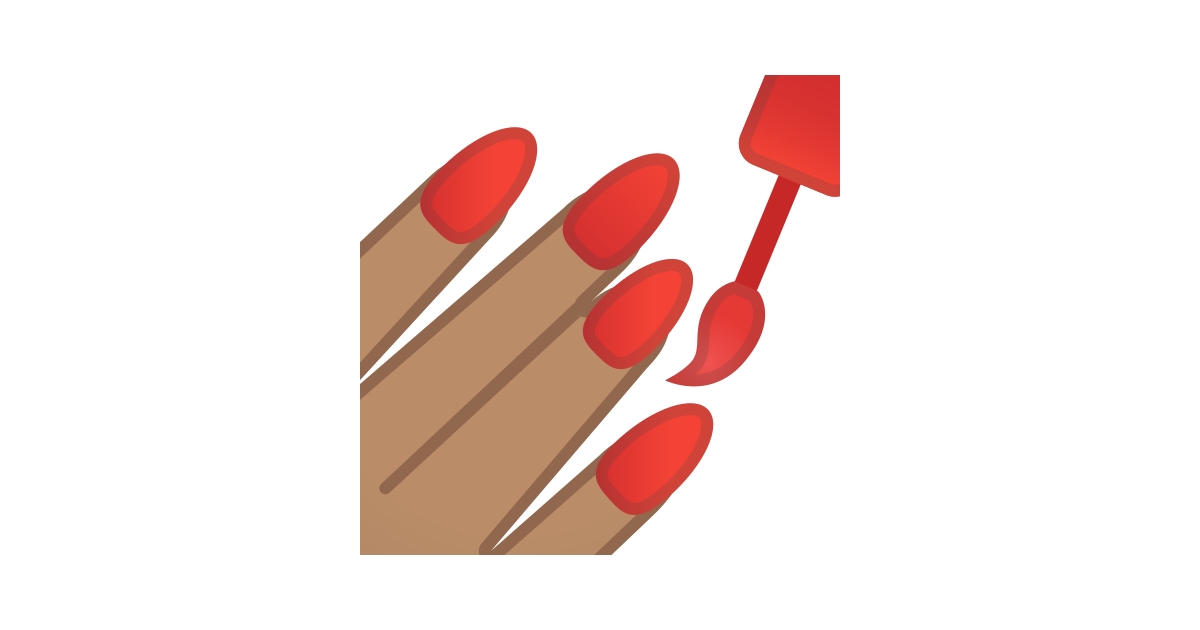 💅🏽 Nagellack mittlere HautfarbeEmoji