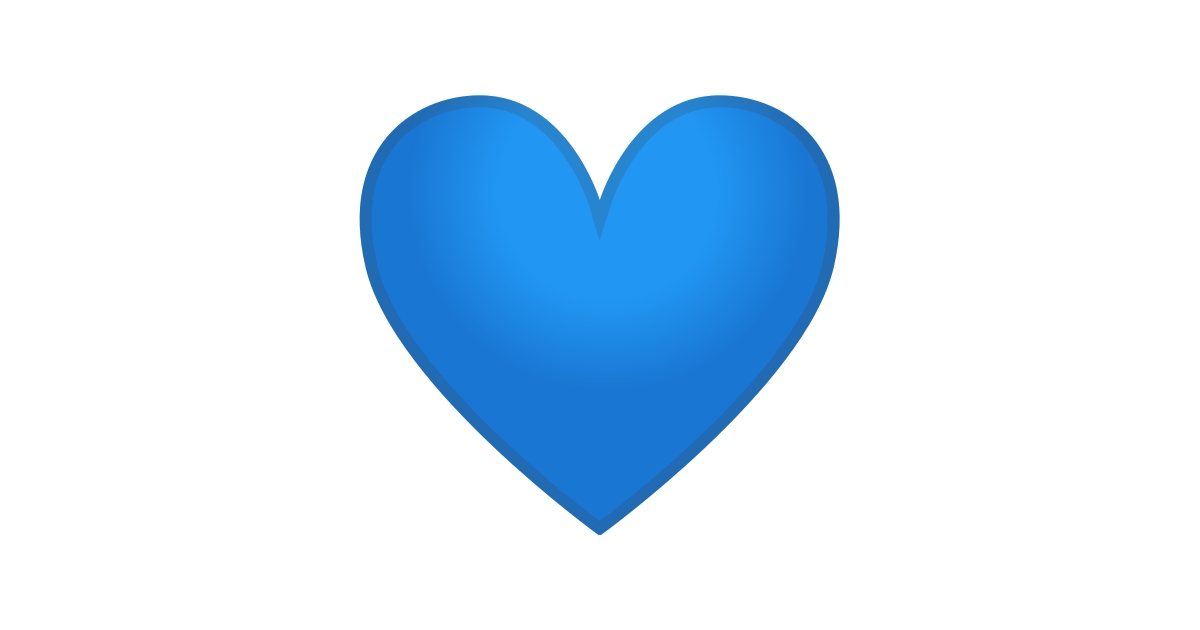  blaues Herz  Emoji