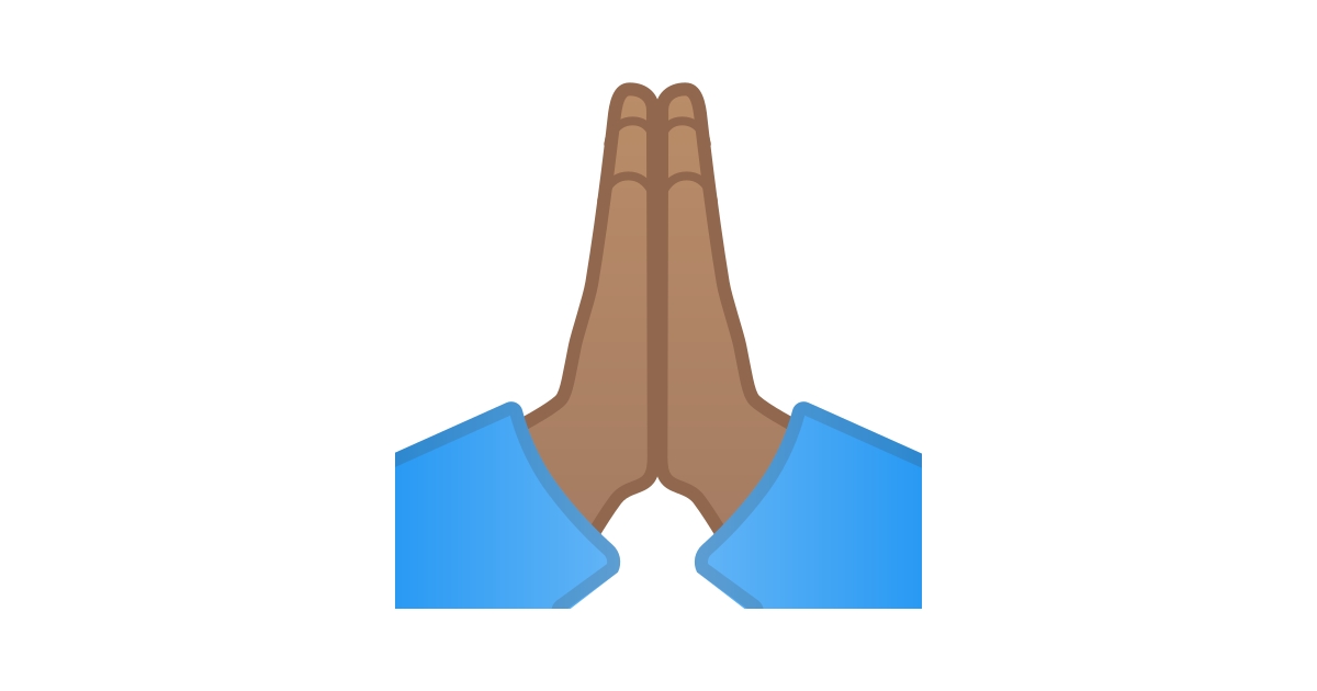 🙏🏽 Folded Hands: Medium Skin Tone Emoji