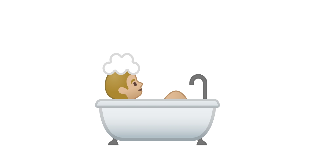🛀🏼 Person Taking Bath Mediumlight Skin Tone Emoji