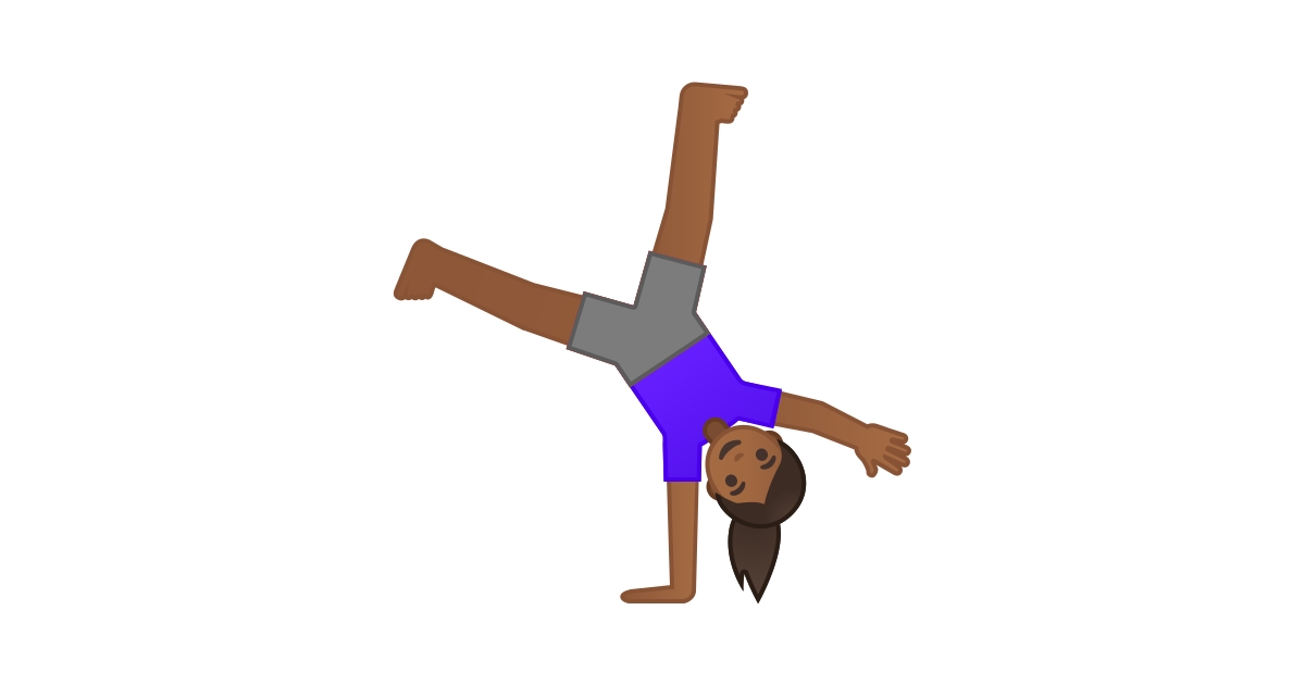 🤸🏾‍♀️ Woman Cartwheeling: Medium-dark Skin Tone Emoji