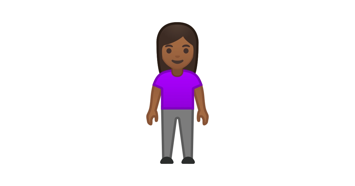 🧍🏾‍♀️ Woman Standing Mediumdark Skin Tone Emoji