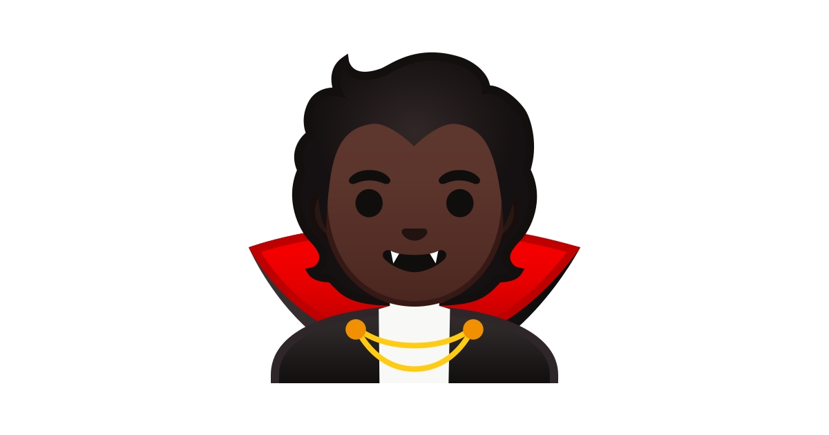 🧛🏿 Vampire Dark Skin Tone Emoji