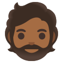 Google (Android 11); Pessoa Barba: Pele Escura Média
