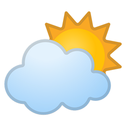 ⛅ Sun Behind Cloud Emoji, Partly Sunny Emoji