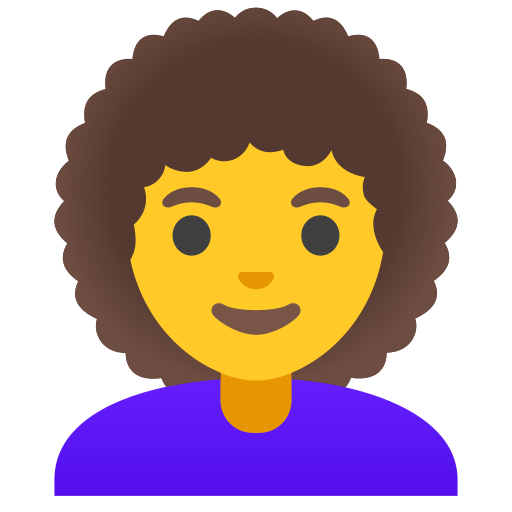 Desenho de Emoji de cabelo encaracolado feminino para colorir