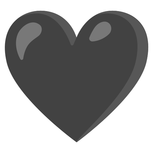 Disfraces Bonito inoxidable 🖤 Corazón Negro Emoji