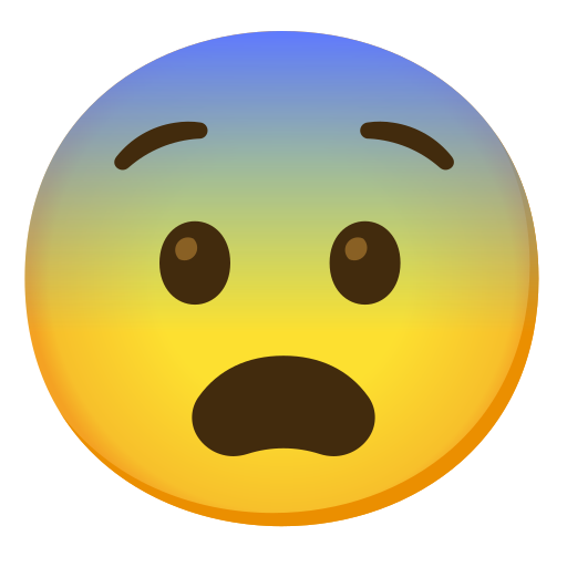 Fearful Face Emoji | Poster