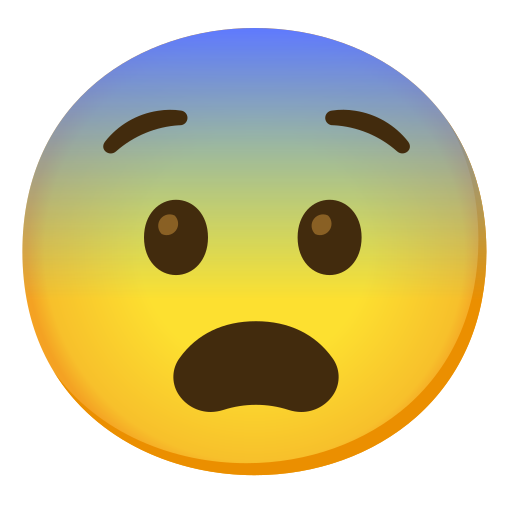 Orange Fear Face Emoji