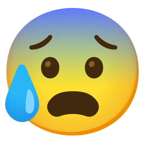 😰 Anxious Face With Sweat Emoji, Cold Sweat Emoji