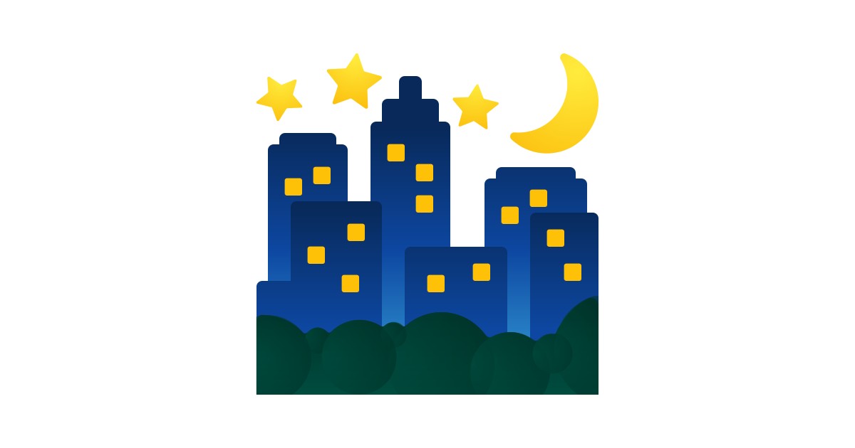 🌃 Noche Estrellada Emoji