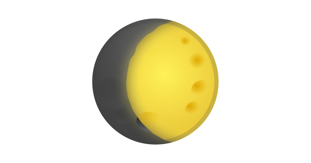  Waxing Gibbous Moon Emoji