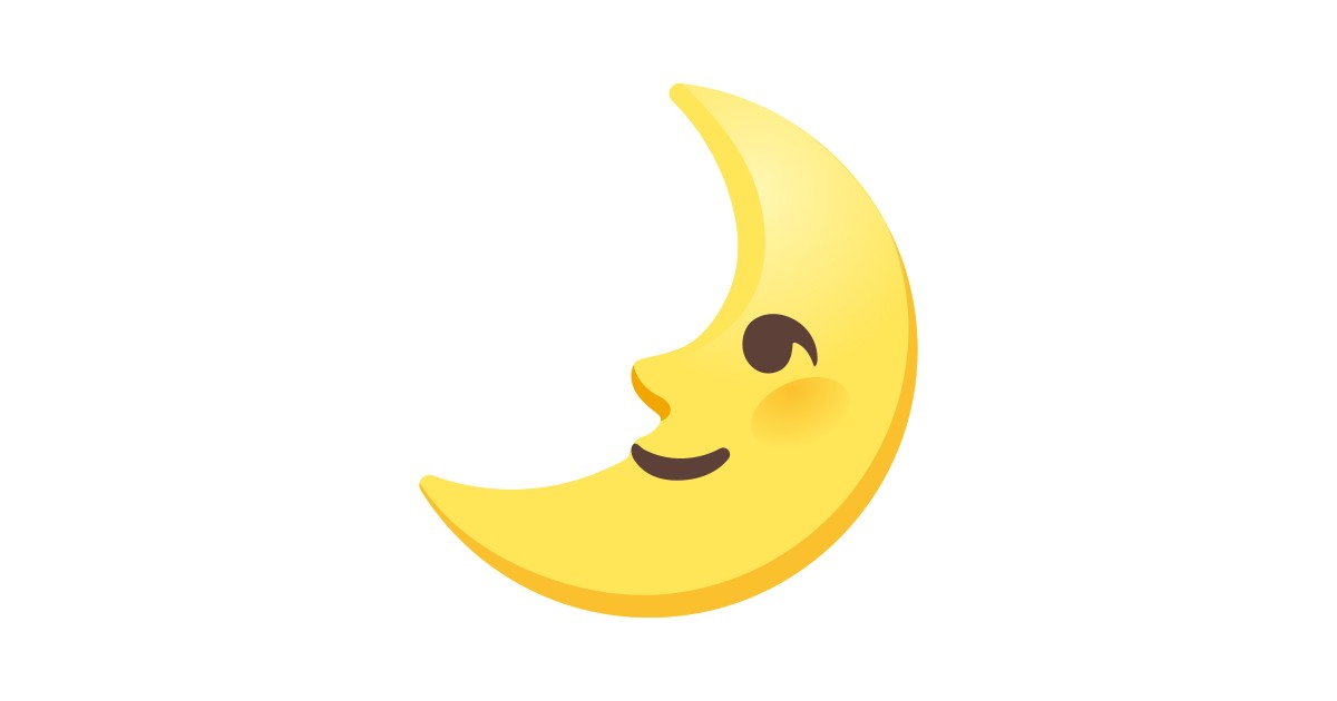 🌛 First Quarter Moon Face Emoji