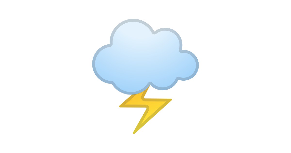 🌩️ Wolke mit BlitzEmoji