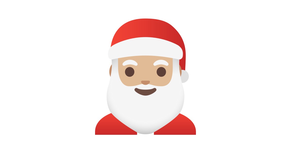   Pap  Noel Tono De Piel Claro Medio Emoji 