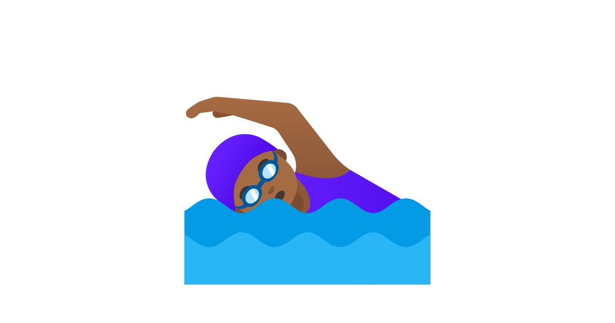 🏊🏾‍♀️ Woman Swimming Mediumdark Skin Tone Emoji