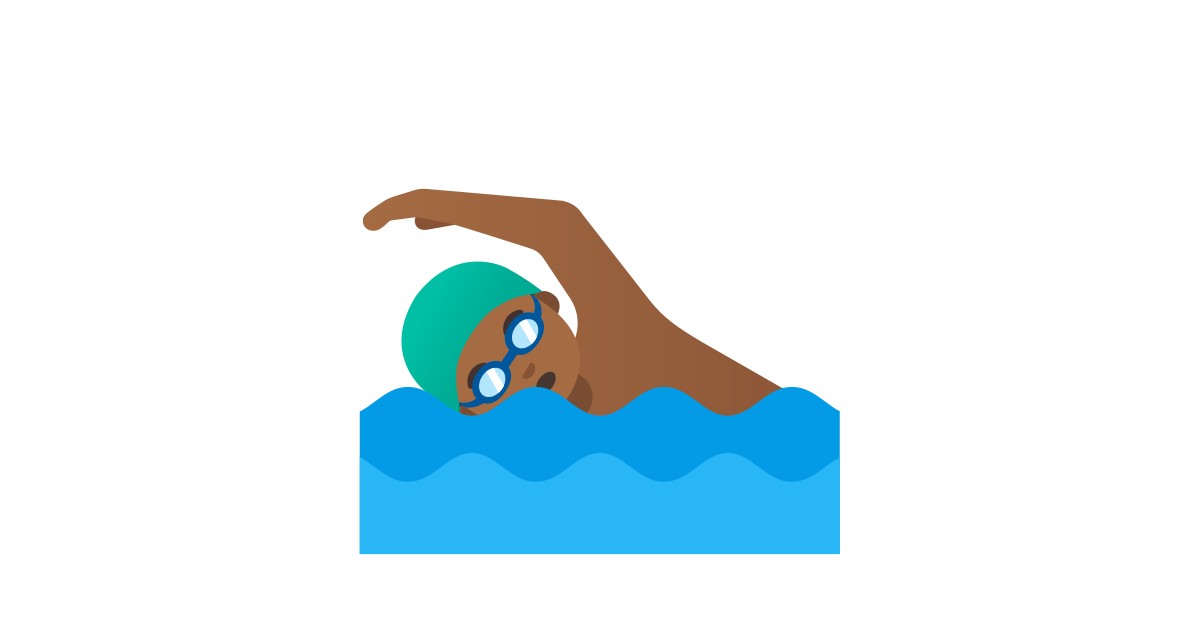 🏊🏾‍♂️ Man Swimming Mediumdark Skin Tone Emoji