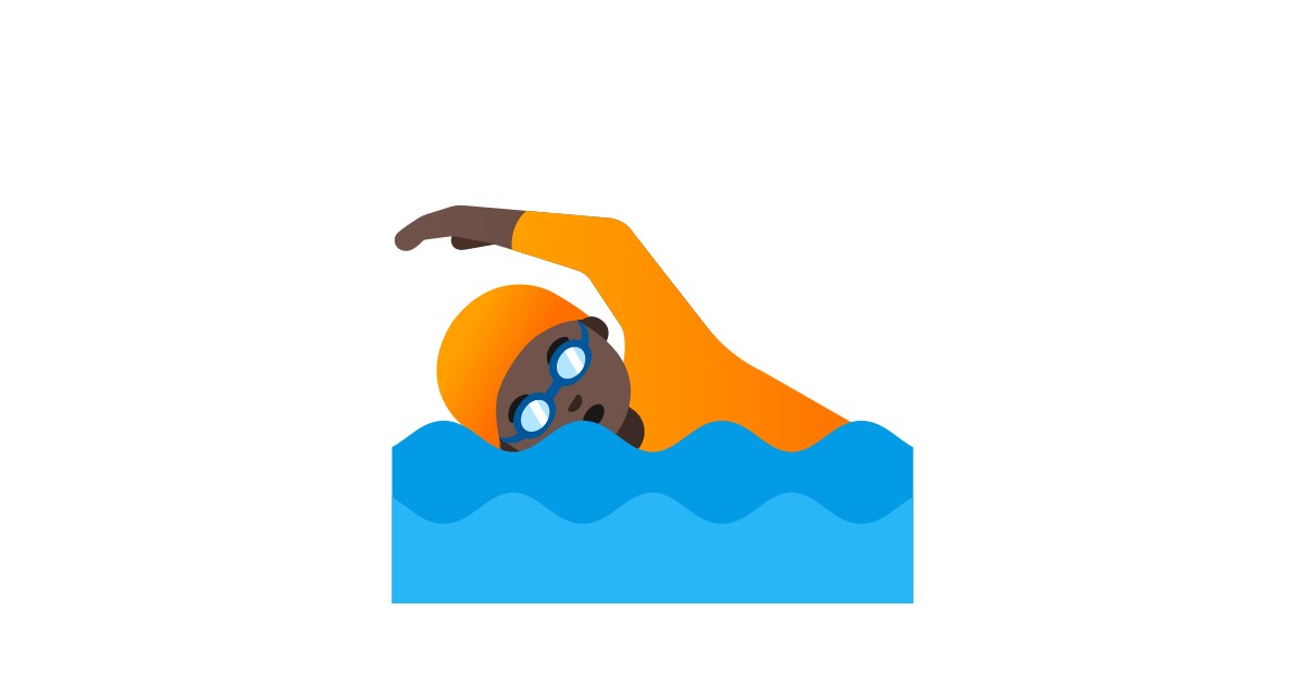 🏊🏿 Person Swimming Dark Skin Tone Emoji