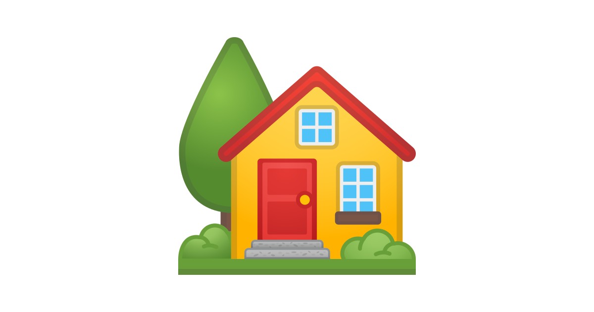 🏡 Casa Com Jardim Emoji