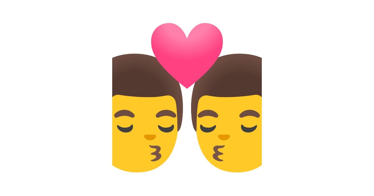 👨‍ ️‍💋‍👨 Kiss Man, Man Emoji