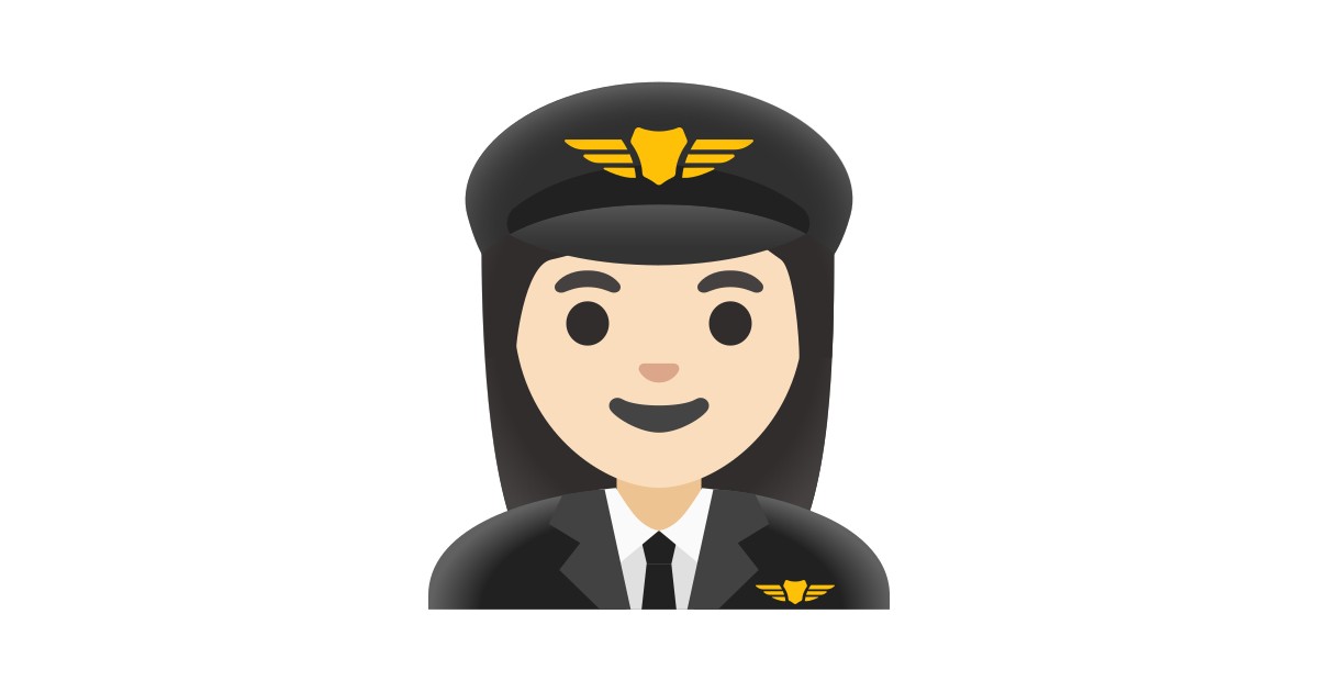 👩🏻‍ ️ Woman Pilot: Light Skin Tone Emoji