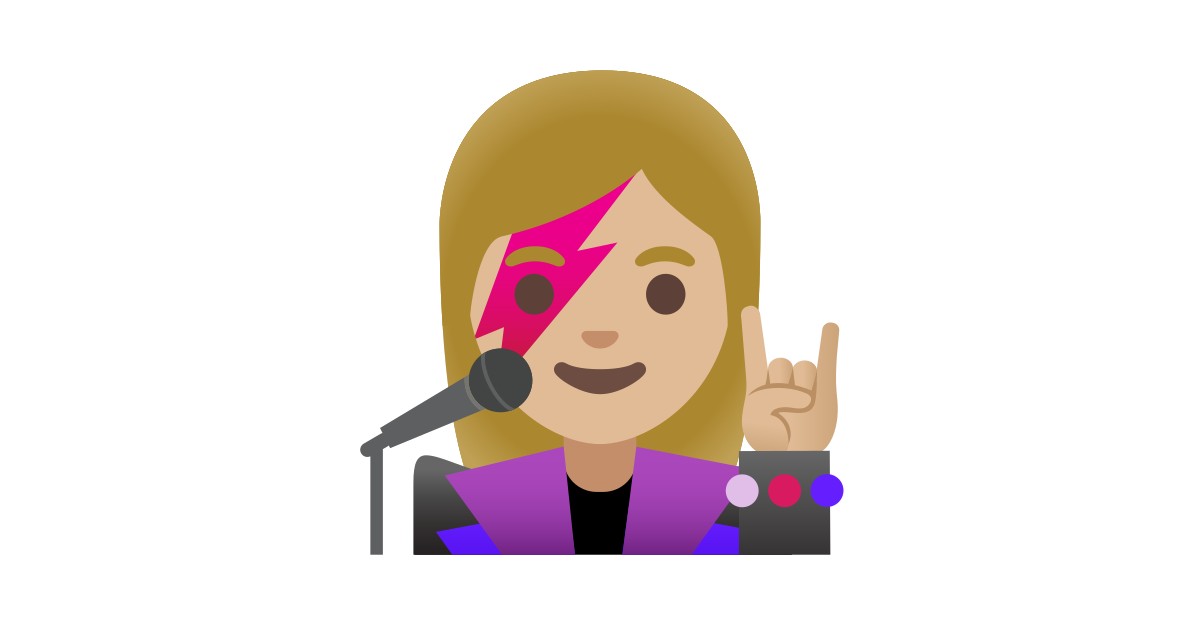 👩🏼‍🎤 Woman Singer Mediumlight Skin Tone Emoji