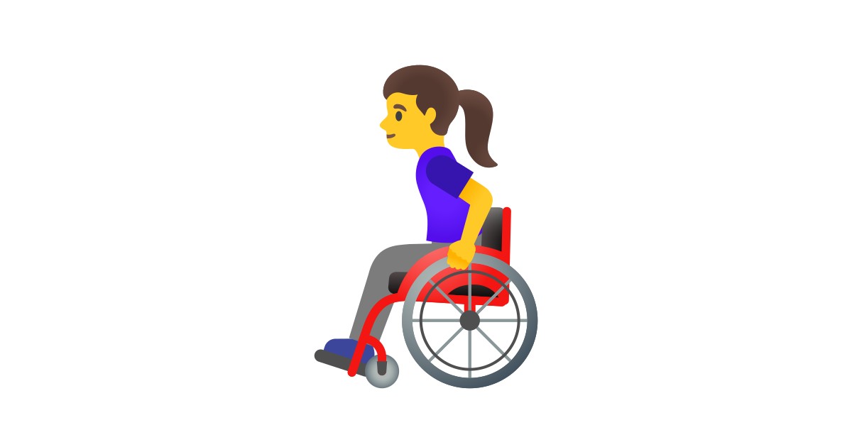 👩‍🦽 Woman In Manual Wheelchair Emoji