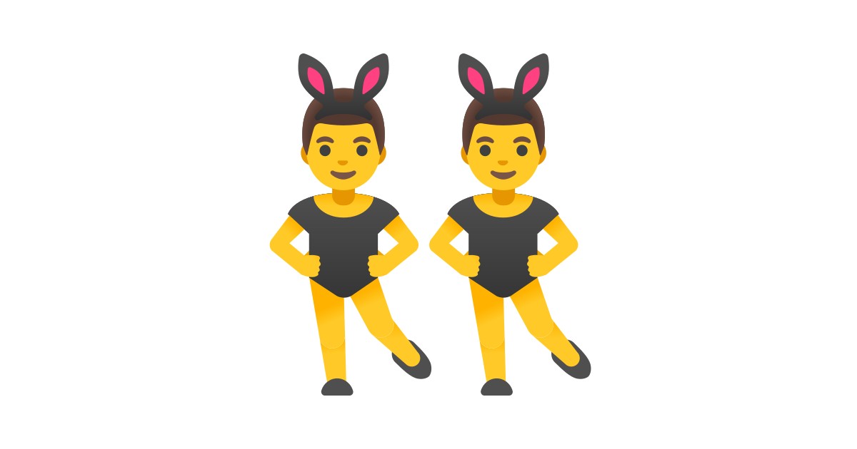👯‍♂️ Hombres Con Orejas De Conejo Emoji