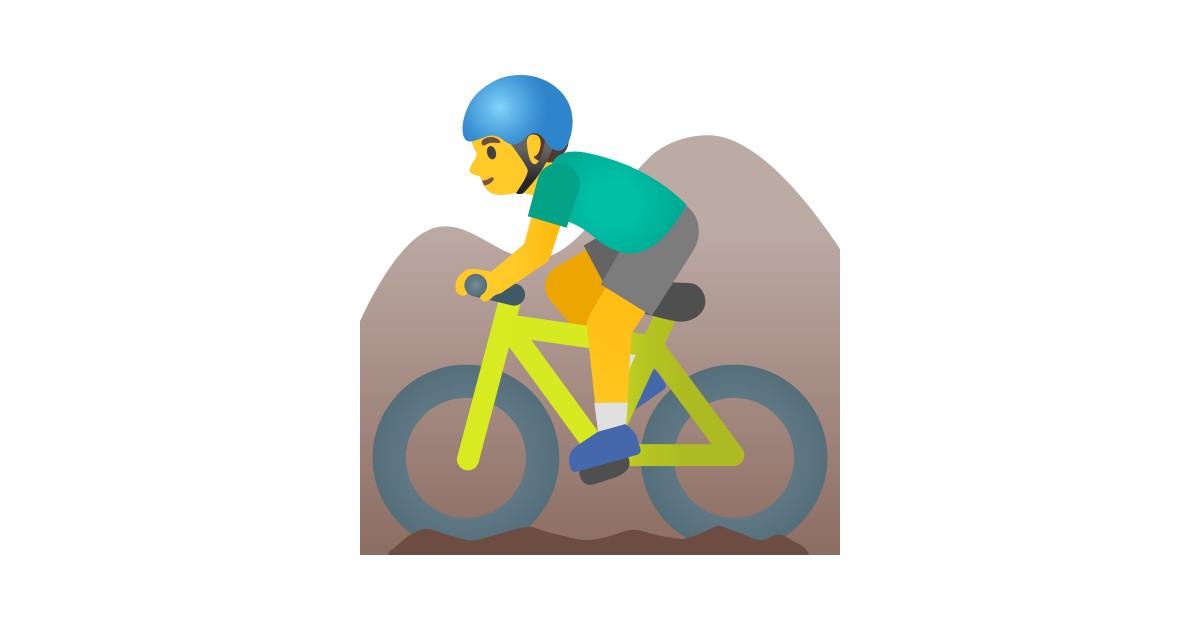 🚵‍♂️ Ciclista Uomo Di Mountain Bike Emoji