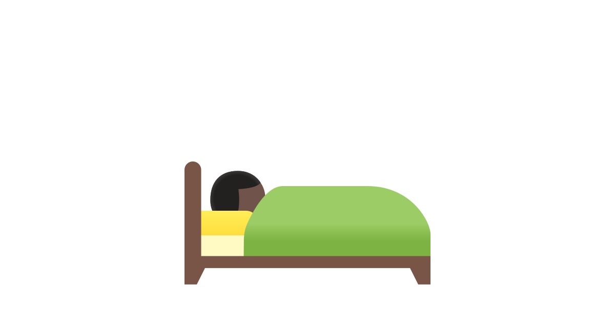 🛌🏿 im Bett liegende Person dunkle HautfarbeEmoji