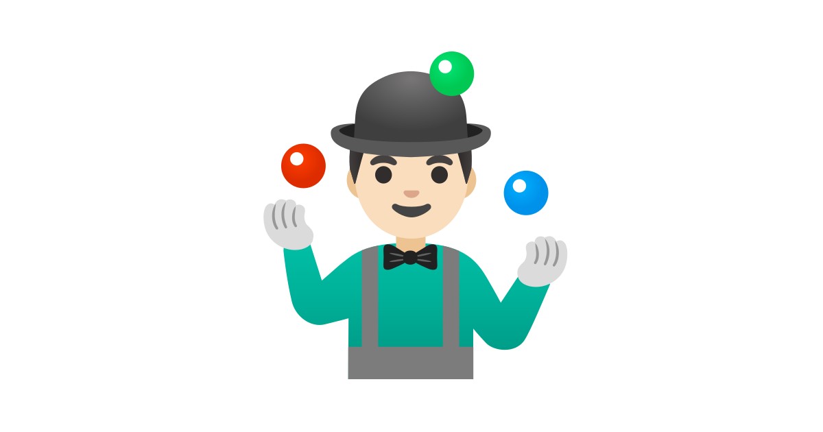 🤹🏻‍♂️ Man Juggling Light Skin Tone Emoji