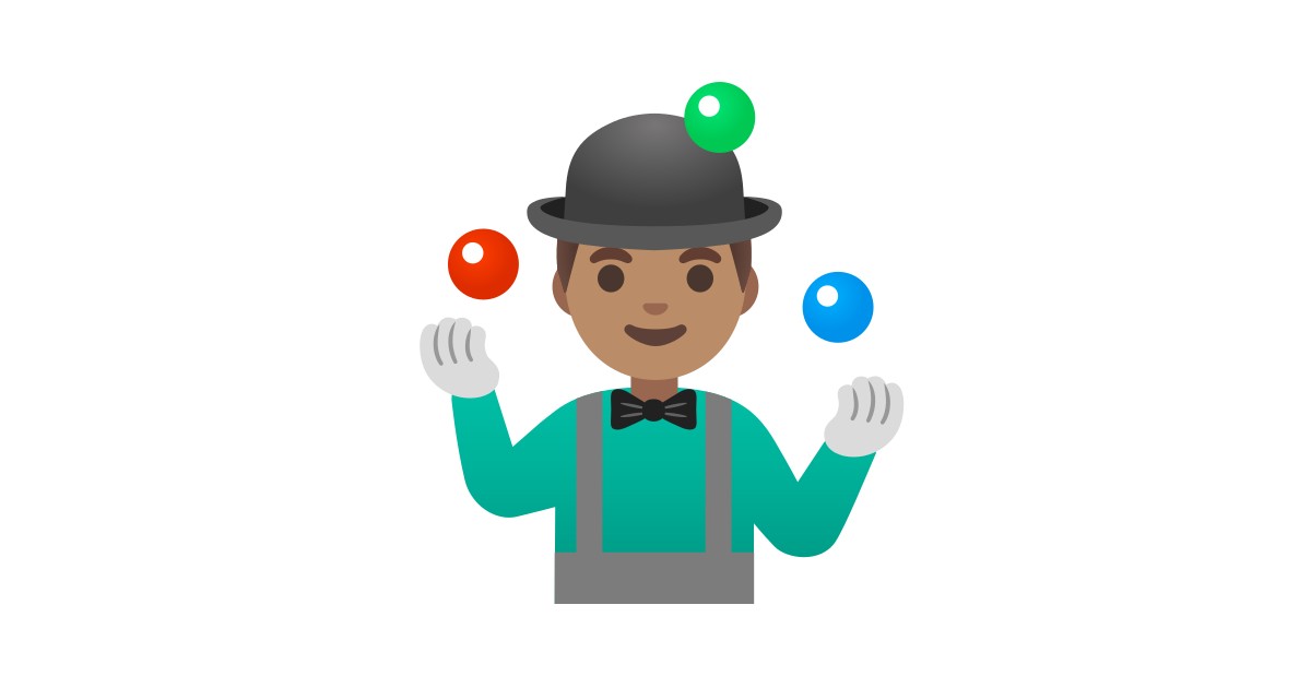 🤹🏽‍♂️ Man Juggling Medium Skin Tone Emoji