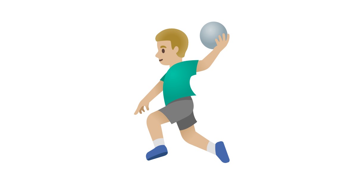 🤾🏼‍♂️ Hombre Jugando Al Balonmano Tono De Piel Claro Medio Emoji