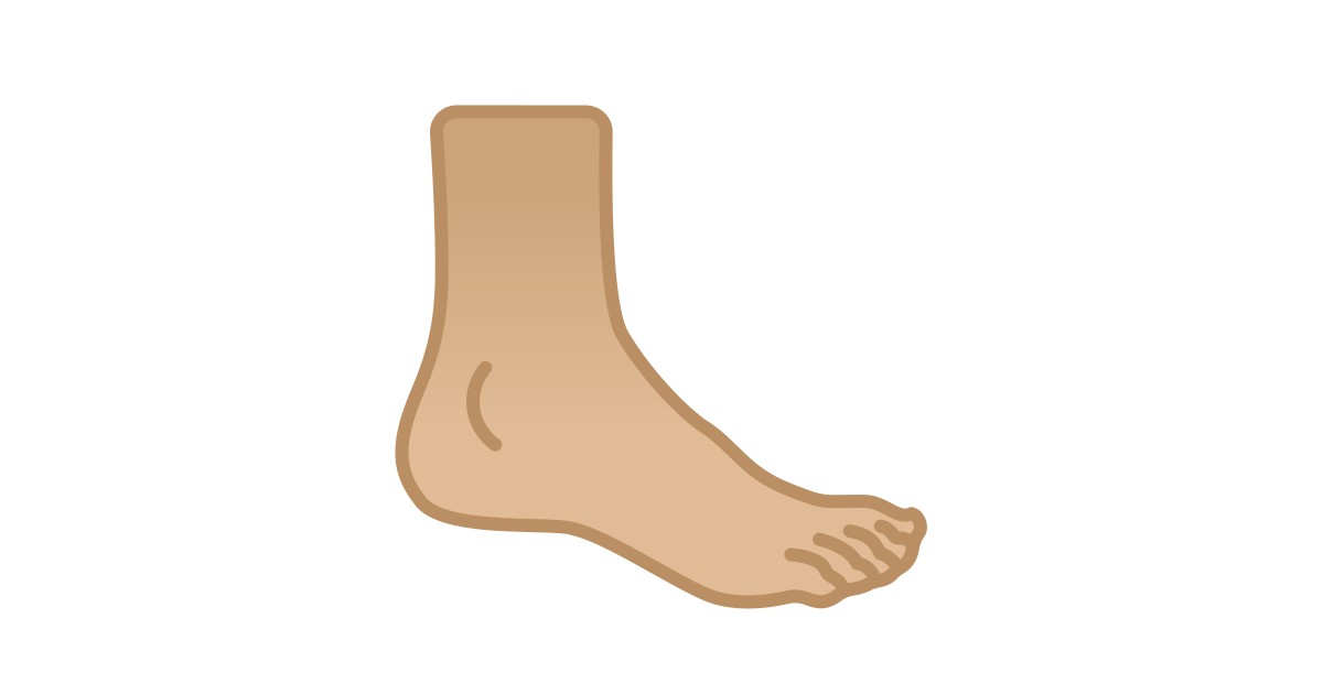 🦶🏼 Pie Tono De Piel Claro Medio Emoji